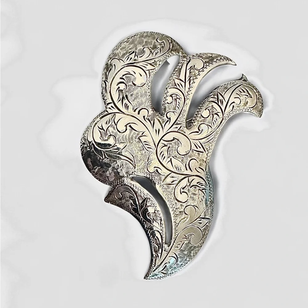 Rare Siam Sterling Silver Slide Pendant & Brooch Pin
